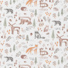 Printed Cotton OTTAWA2 White / Brown